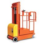 Safety Brackets Electric Aerial Order Picker Forklift Customized Color