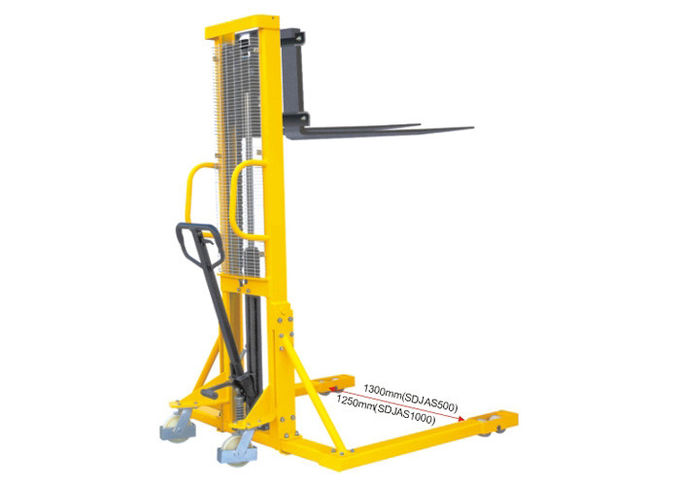 Adjustablemanual হাইড্রোলিক প্লেট স্ট্যাকার, Straddle Stacker Forklift উচ্চ দক্ষতা