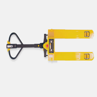 কাঁটা দৈর্ঘ্য 1220 মিমি পু টায়ার 24 ভি ভোল্টেজ সহ ডিসি মোটর মোটরযুক্ত প্যালেট ট্রাক